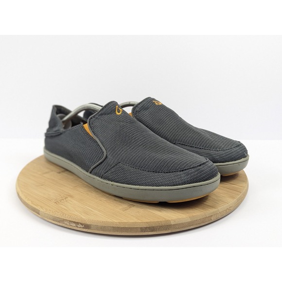 Olukai Mens 12 Nohea Mesh Slip On Shoes Gray Casual Loafers Boat Water - Picture 1 of 10